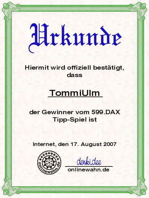 599.DAX Tipp-Spiel, Freitag, 17.08.07 115180