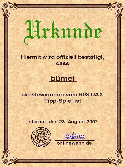 603.DAX Tipp-Spiel, Donnerstag, 23.08.07 116266