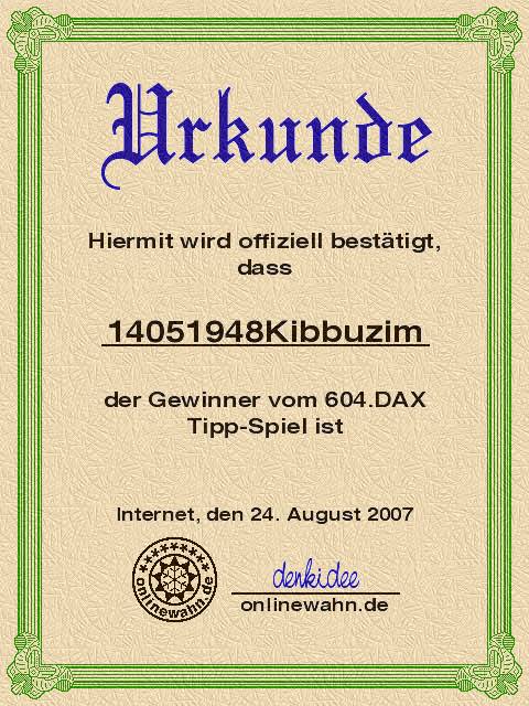 603.DAX Tipp-Spiel, Donnerstag, 23.08.07 116433