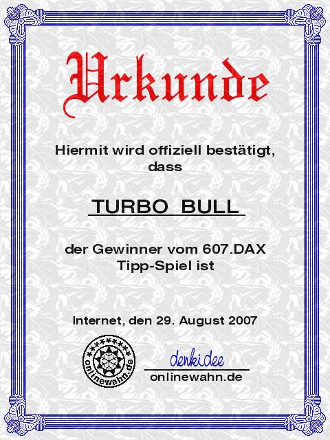 606.DAX Tipp-Spiel, Dienstag, 28.08.07 117316