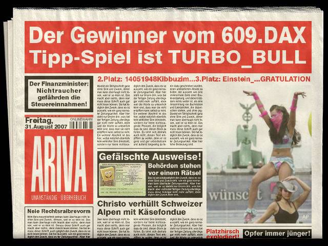 610.DAX Tipp-Spiel, Montag, 03.09.07 117980