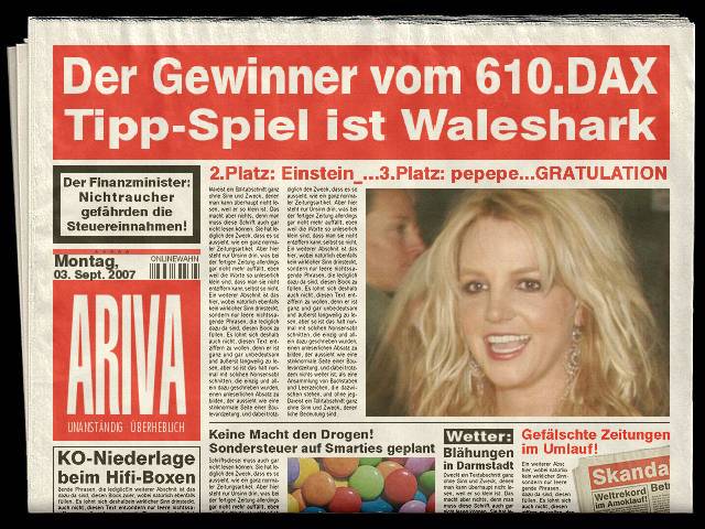 610.DAX Tipp-Spiel, Montag, 03.09.07 118131