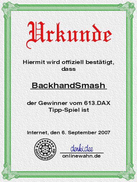 613.DAX Tipp-Spiel, Donnerstag, 06.09.07 118877