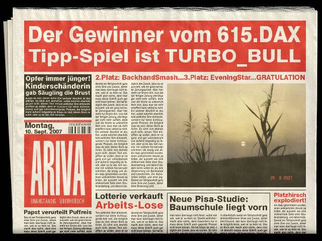 615.DAX Tipp-Spiel, Montag,10.09.07 119396