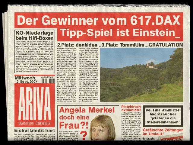 617.DAX Tipp-Spiel, Mittwoch, 12.09.07 119832