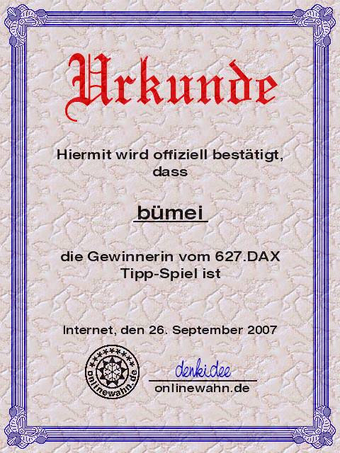 626.DAX Tipp-Spiel, Dienstag, 25.09.07 122020