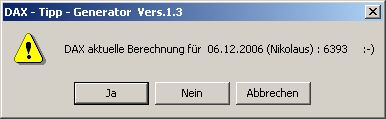 423.DAX Tipp-Spiel, Dienstag, 05.12.06 70138