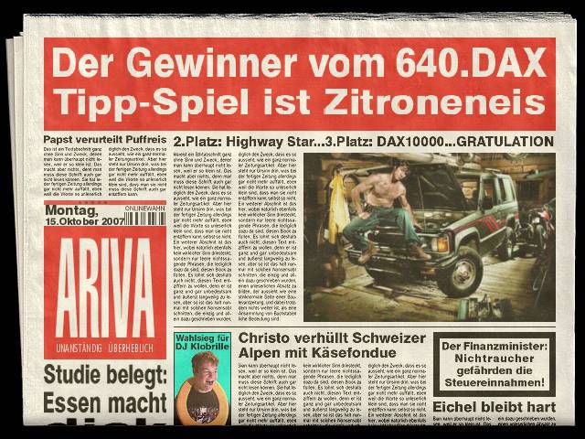 640.DAX Tipp-Spiel, Montag, 15.10.07 125560