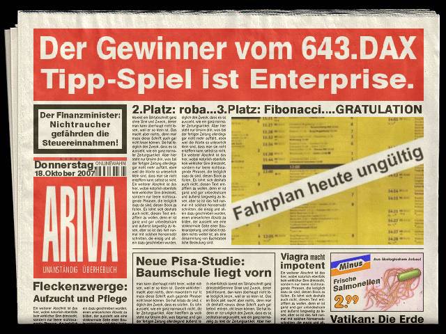 644.DAX Tipp-Spiel, Freitag, 19.10.07 126349