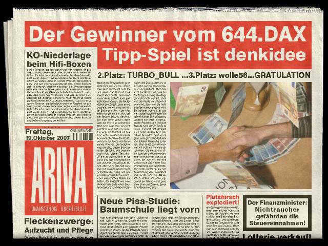 645.DAX Tipp-Spiel, Montag, 22.10.07 126808