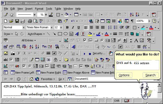 428.DAX Tipp-Spiel, Dienstag, 12.12.06 71220
