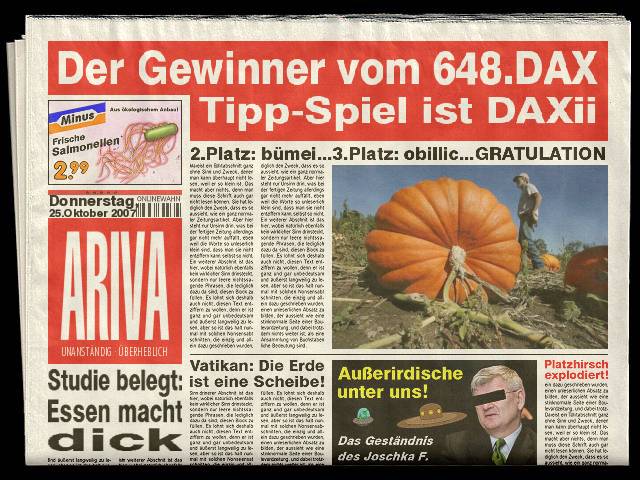 648.DAX Tipp-Spiel, Donnerstag, 25.10.07 127676