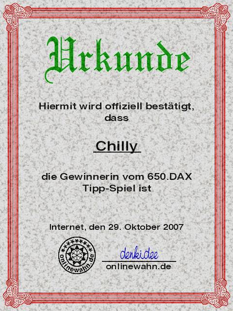 650.DAX Tipp-Spiel, Montag, 29.10.07 128374