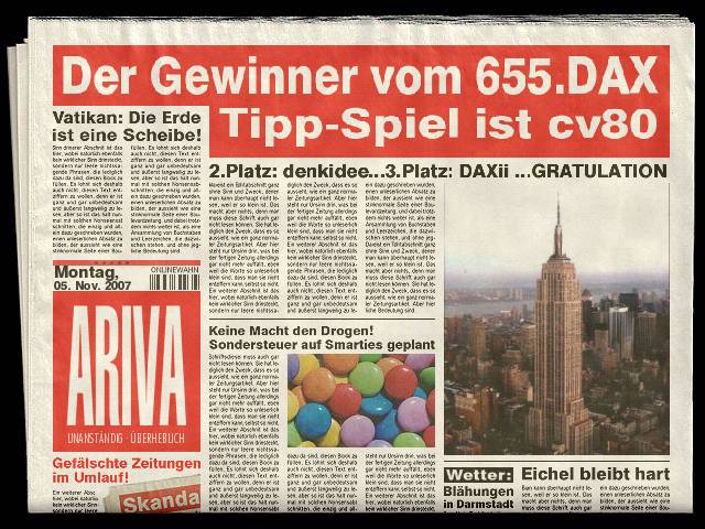 656.DAX Tipp-Spiel, Dienstag, 06.11.07, 17.45 Uhr, 129574