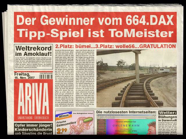 665.DAX Tipp-Spiel, Montag, 19.11.07 131754