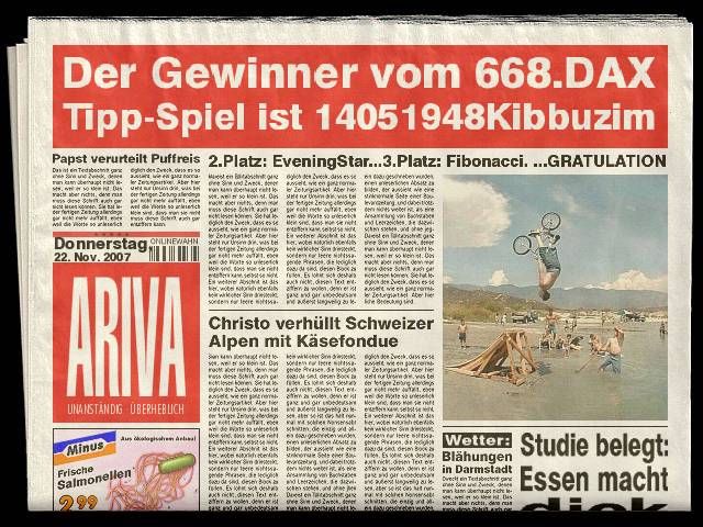 669.DAX Tipp-Spiel, Freitag, 23.11.07 132569