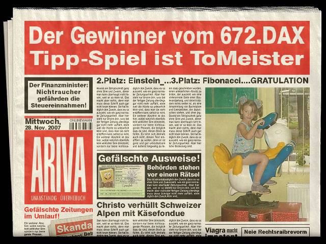 673.DAX Tipp-Spiel, Donnerstag, 29.11.07 133598