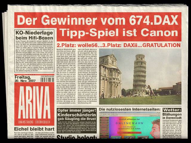 675.DAX Tipp-Spiel, Montag, 03.12.07 134233