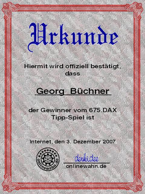 674.DAX Tipp-Spiel, Freitag, 30.11.07 134379
