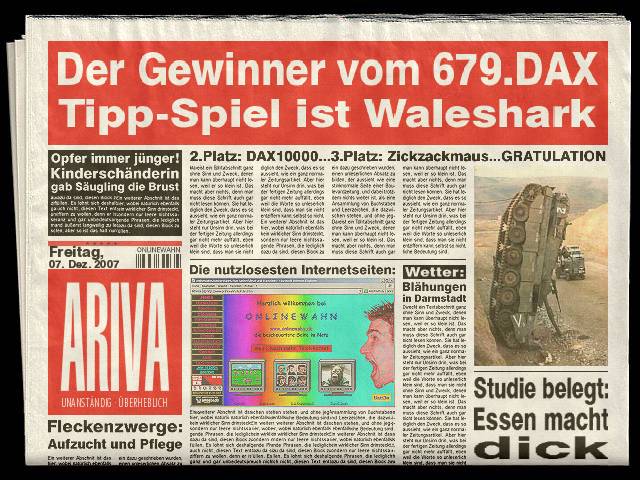 679.DAX Tipp-Spiel, Freitag, 07.12.07 135363