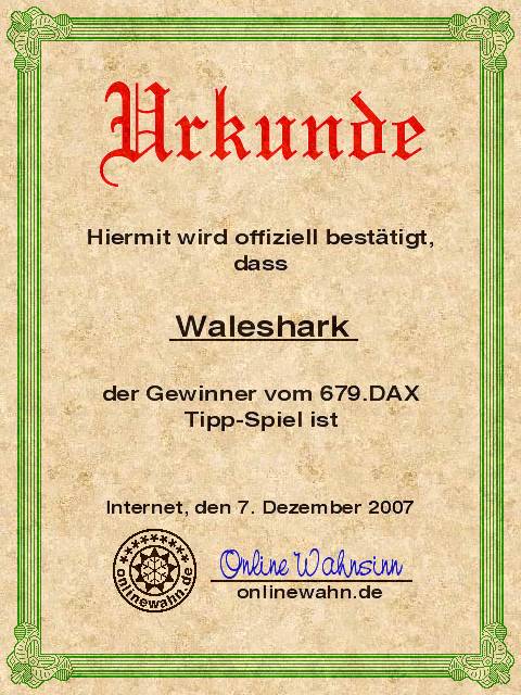 679.DAX Tipp-Spiel, Freitag, 07.12.07 135364