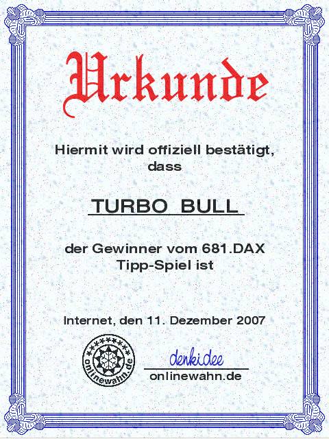 680.DAX Tipp-Spiel, Montag, 10.12.07 136099