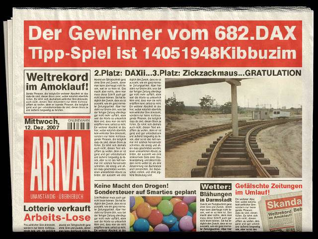 682.DAX Tipp-Spiel, Mittwoch, 12.12.07 136303