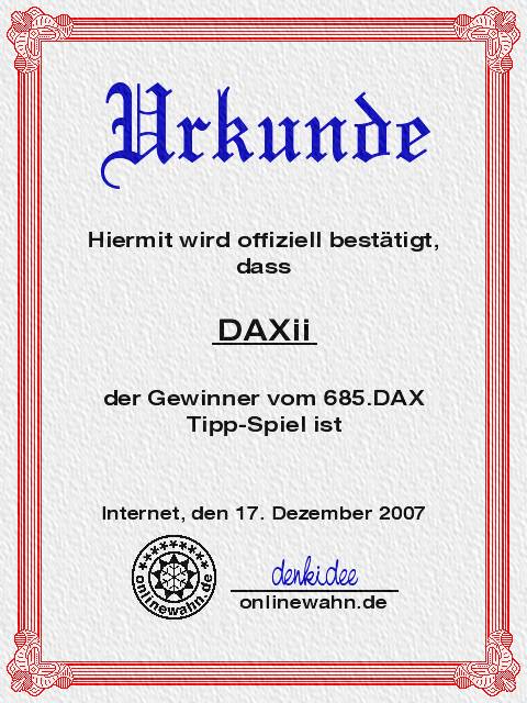 684.DAX Tipp-Spiel, Freitag, 14.12.07 137125