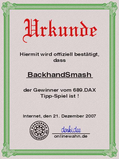 Die Rangliste der DAX - Experten 2007 138026