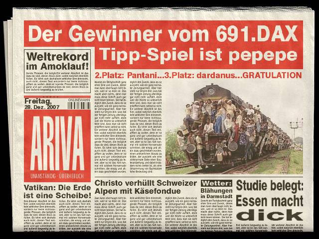 692.DAX Tipp-Spiel, Mittwoch, 02.01.08 139280