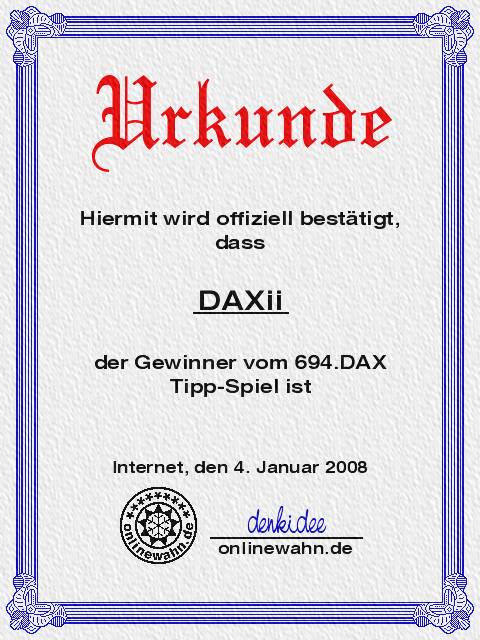 Die Rangliste der DAX - Experten 2008 139764