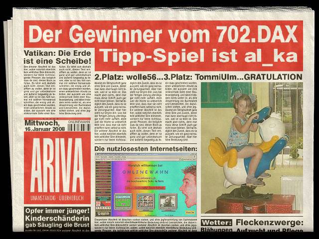 702.DAX Tipp-Spiel, Mittwoch, 16.01.08 142142