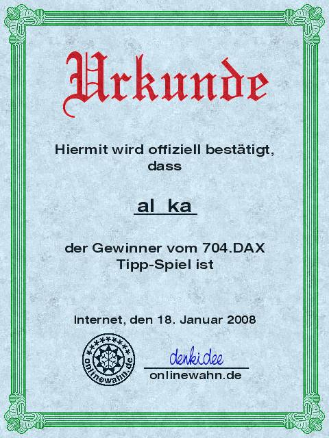 703.DAX Tipp-Spiel, Donnerstag, 17.01.08 142603