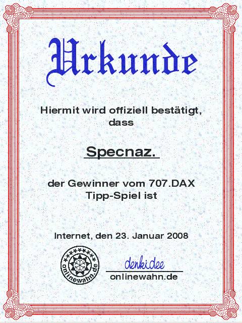707.DAX Tipp-Spiel, Mittwoch, 23.01.08 143589