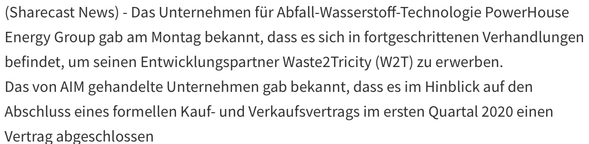 PowerHouse Energy Group - Wasserstoff aus Plastik 1164572