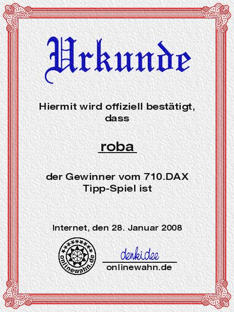 709.DAX Tipp-Spiel, Freitag, 25.01.08 144647