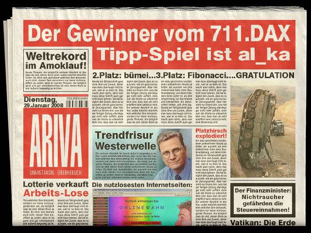 711.DAX Tipp-Spiel, Dienstag, 29.01.08, 17.45 Uhr, 144848