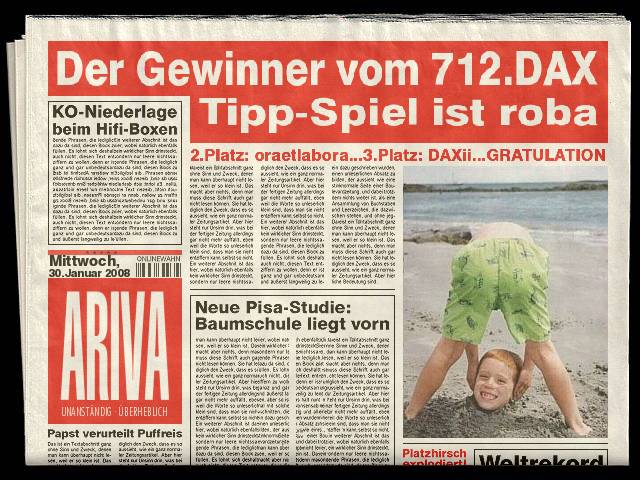 712.DAX Tipp-Spiel, Mittwoch, 30.01.08 145113