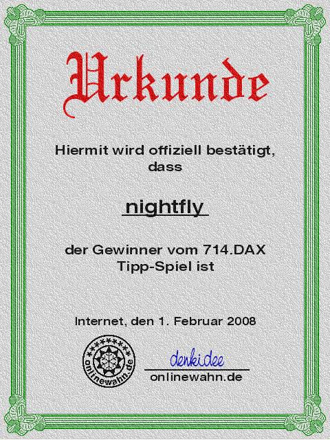 713.DAX Tipp-Spiel, Donnerstag, 31.01.08 145718
