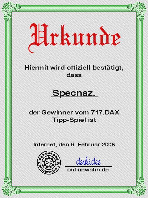 717.DAX Tipp-Spiel, Mittwoch, 06.02.08 146598