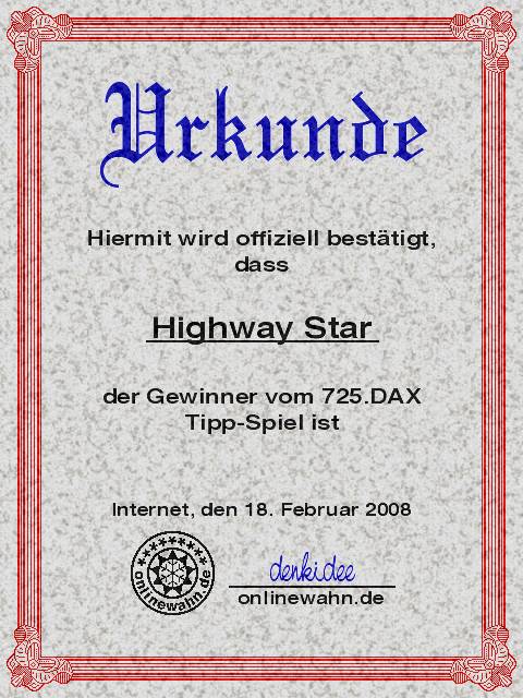724.DAX Tipp-Spiel, Freitag, 15.02.08 148960