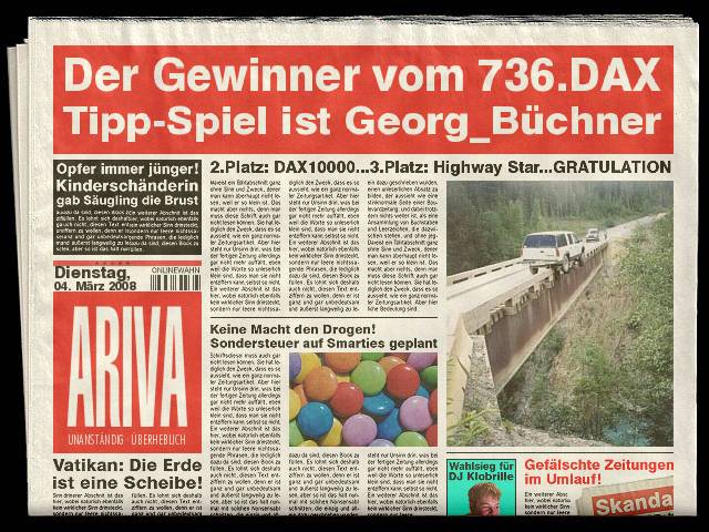 737.DAX Tipp-Spiel, Mittwoch, 05.03.08 152300