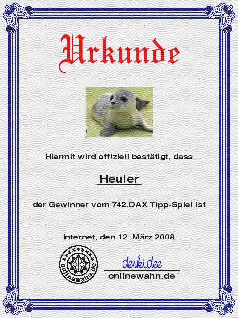 742.DAX Tipp-Spiel, Mittwoch, 12.03.08 153961