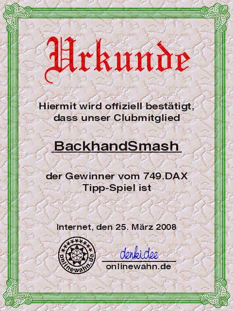 749.DAX Tipp-Spiel, Dienstag, 25.03.08 156201