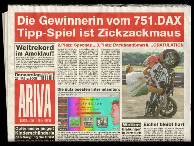 752.DAX Tipp-Spiel, Freitag, 28.03.08 156665