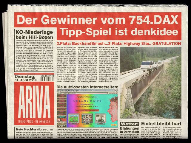 754.DAX Tipp-Spiel, Dienstag, 01.04.08 157331