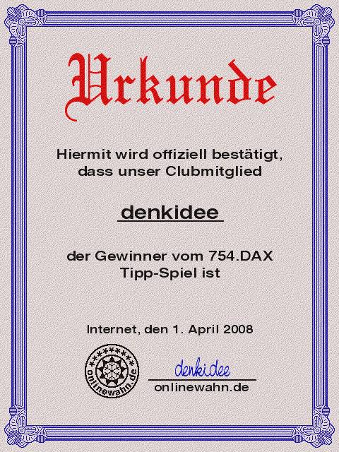 754.DAX Tipp-Spiel, Dienstag, 01.04.08 157332