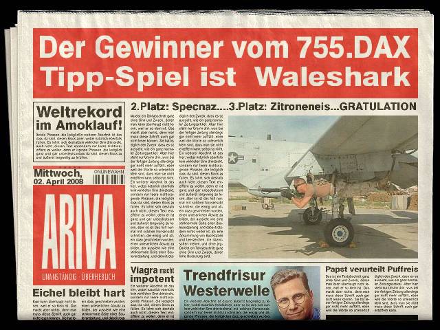 756.DAX Tipp-Spiel, Donnerstag, 03.04.08 157561