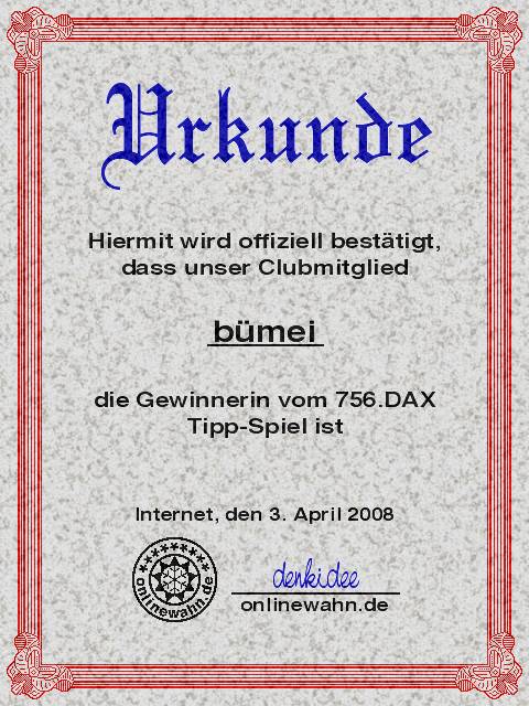 756.DAX Tipp-Spiel, Donnerstag, 03.04.08 157672