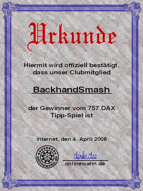 756.DAX Tipp-Spiel, Donnerstag, 03.04.08 157853